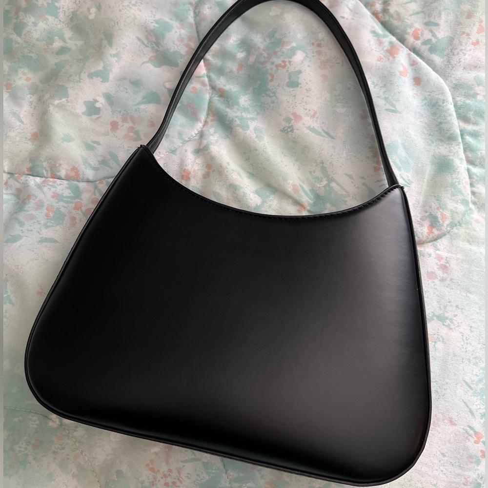 Oak + Fort Trapeze Black Shoulder Bag